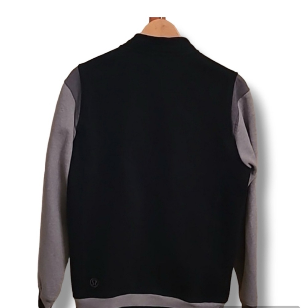 lululemon athletica Black Bomber Jacket with Gray Sleeves - Picture 2 of 8